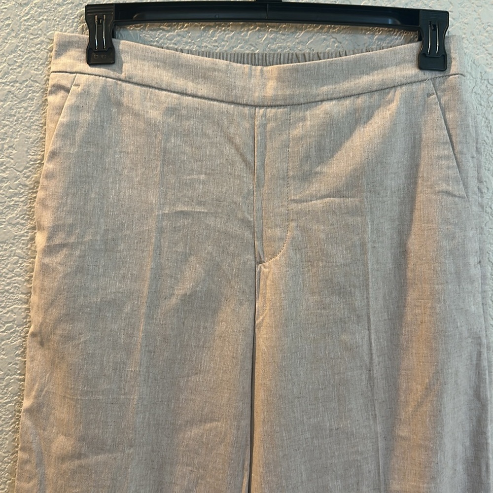 Banana Republic Light Beige Wide-Leg Pants - Picture 2 of 5